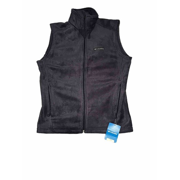 Columbia Vest Blue Fleece Steens Mountain Sleeveless Full Zip Mens Size Small - Picture 1 of 4